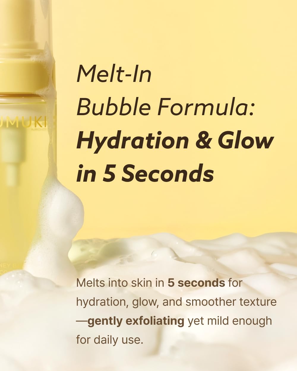 Honey Banana BDRN Bubble Mask | Hydrating & Exfoliating Skin Booster Toner with Plant PDRN, Panthenol & Hyaluronic Acid | Korean Skincare, 5.07 fl oz