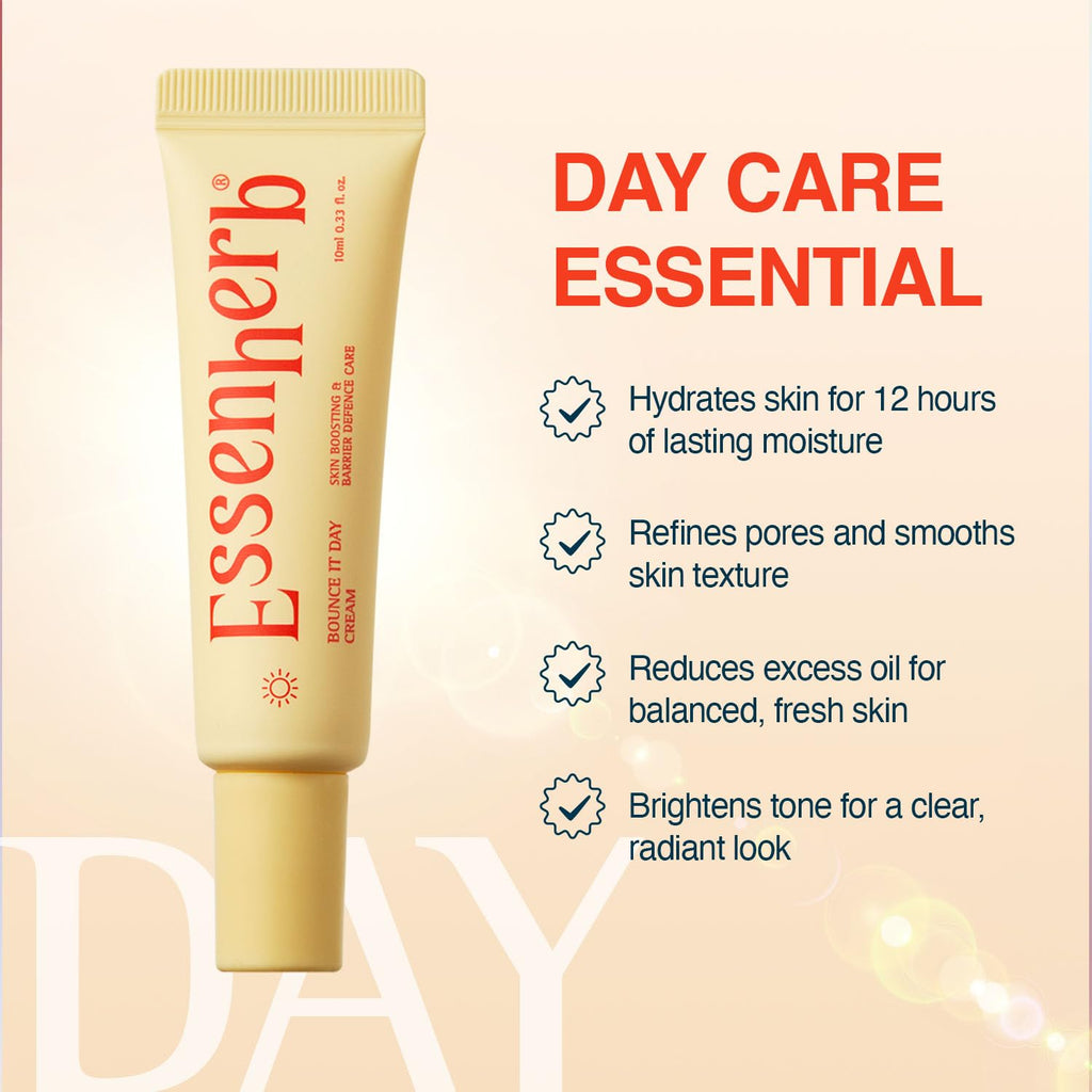 Day to Night Routine Program Mini – Bounce It Day Cream & Float It Night Cream | Soybean Extract, Retinol & Ceramide for Glass Skin | Trial & Travel Size Korean Skincare Set (0.33 fl oz EA)