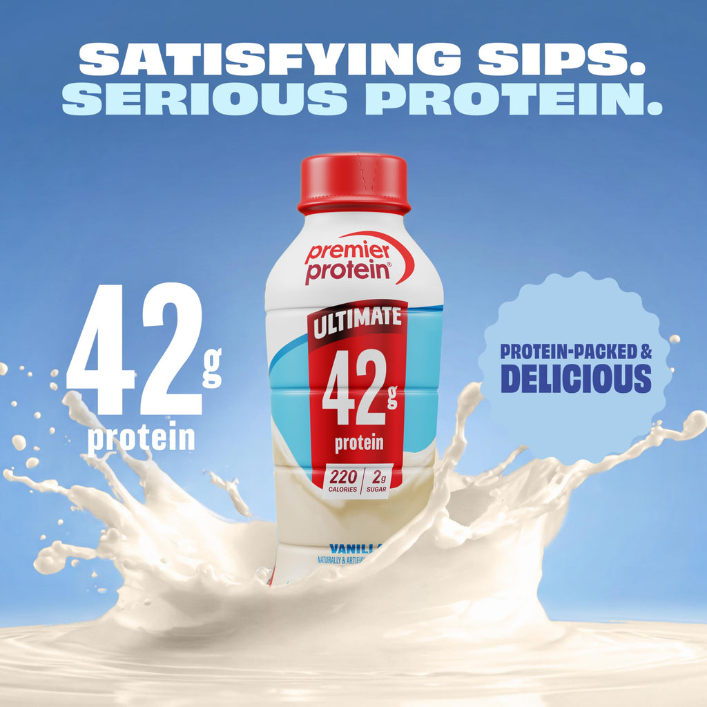 Premier Protein ULTIMATE 42g High Protein Shake, Chocolate, 12 Pack