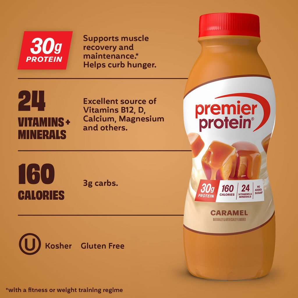 Premier Protein 30g High Protein Shake, Chocolate, 12 Pack