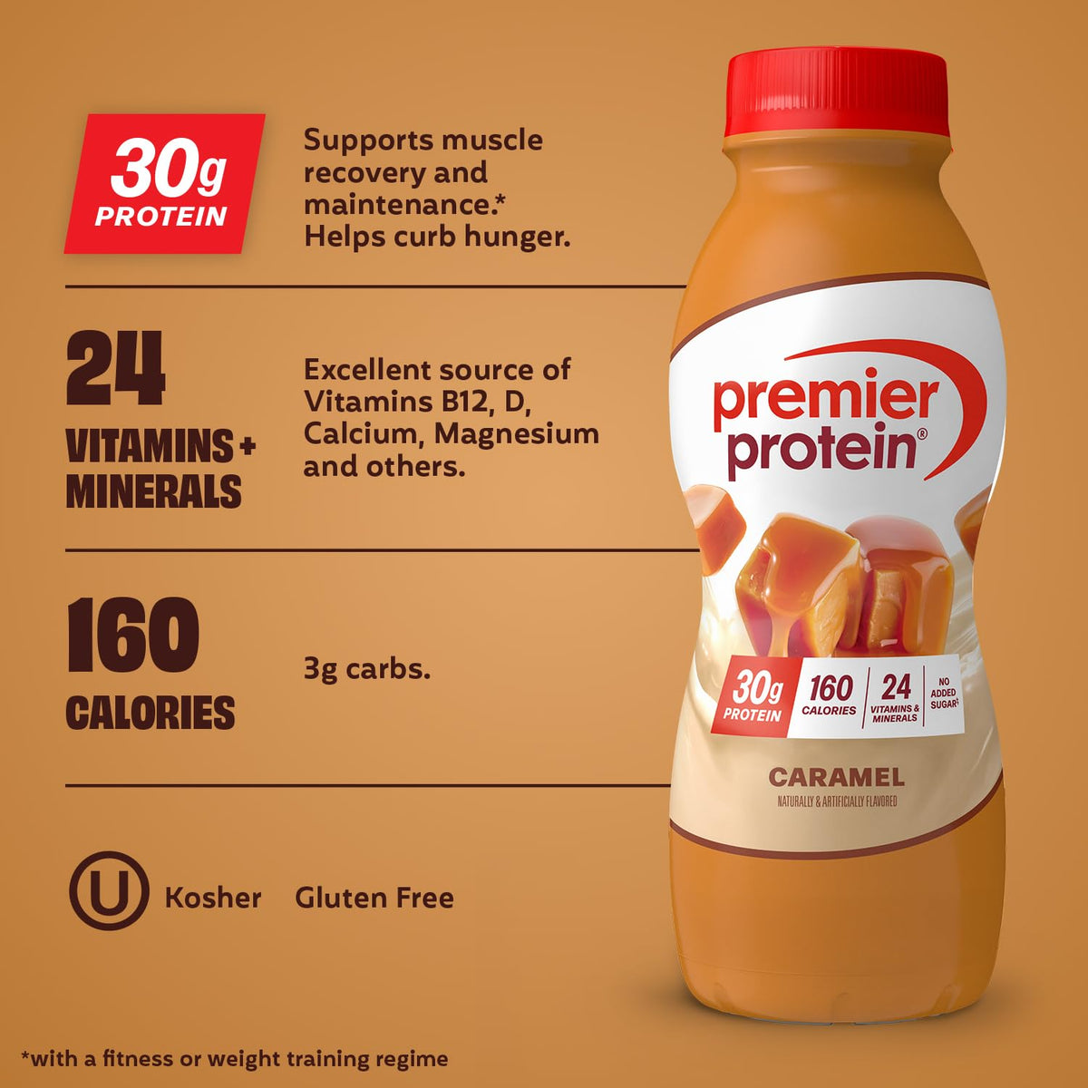 Premier Protein 30g High Protein Shake, Chocolate, 12 Pack