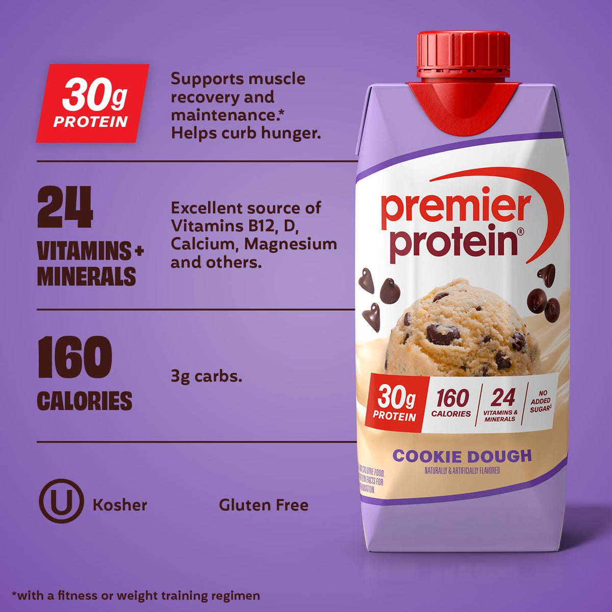 Premier Protein Shake, Liquid, Chocolate Peanut Butter, 30g Protein, Bottle, Gluten Free, 11 fl oz, 12 Pack