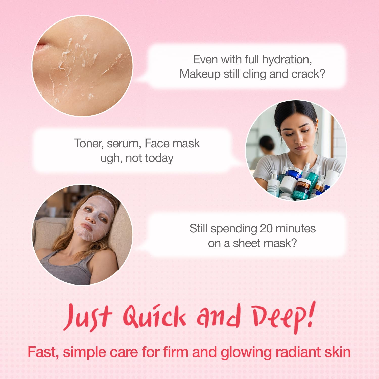 Quick & Deep Oxy-Bubble Essence | Firming & Glow Serum with Collagen, Peptide & Niacinamide | Fast Absorption & Makeup-Ready | Korean Skincare 3.28 fl oz