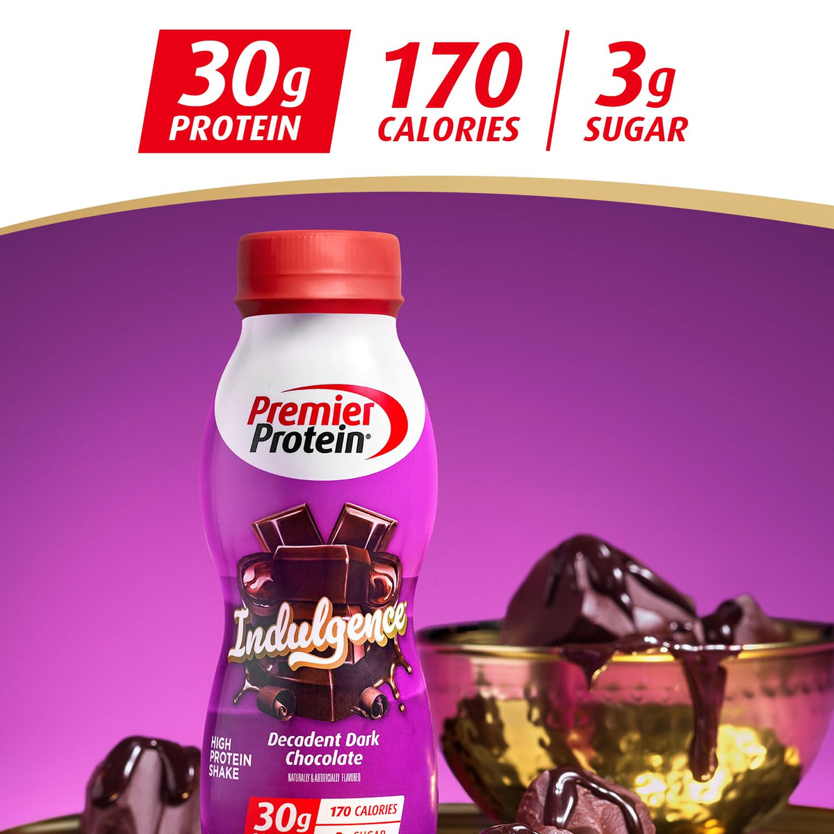 Premier Protein INDULGENCE 30g Shake, White Chocolate Raspberry, 12 Pack