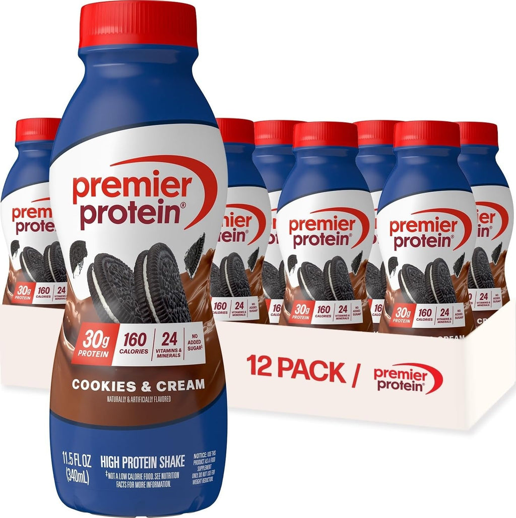Premier Protein 30g High Protein Shake, Chocolate, 12 Pack