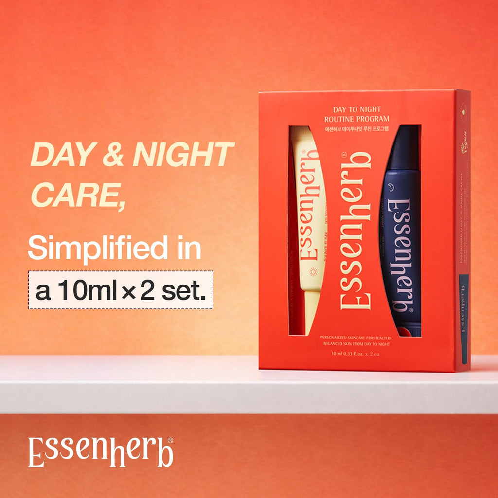 Day to Night Routine Program Mini – Bounce It Day Cream & Float It Night Cream | Soybean Extract, Retinol & Ceramide for Glass Skin | Trial & Travel Size Korean Skincare Set (0.33 fl oz EA)