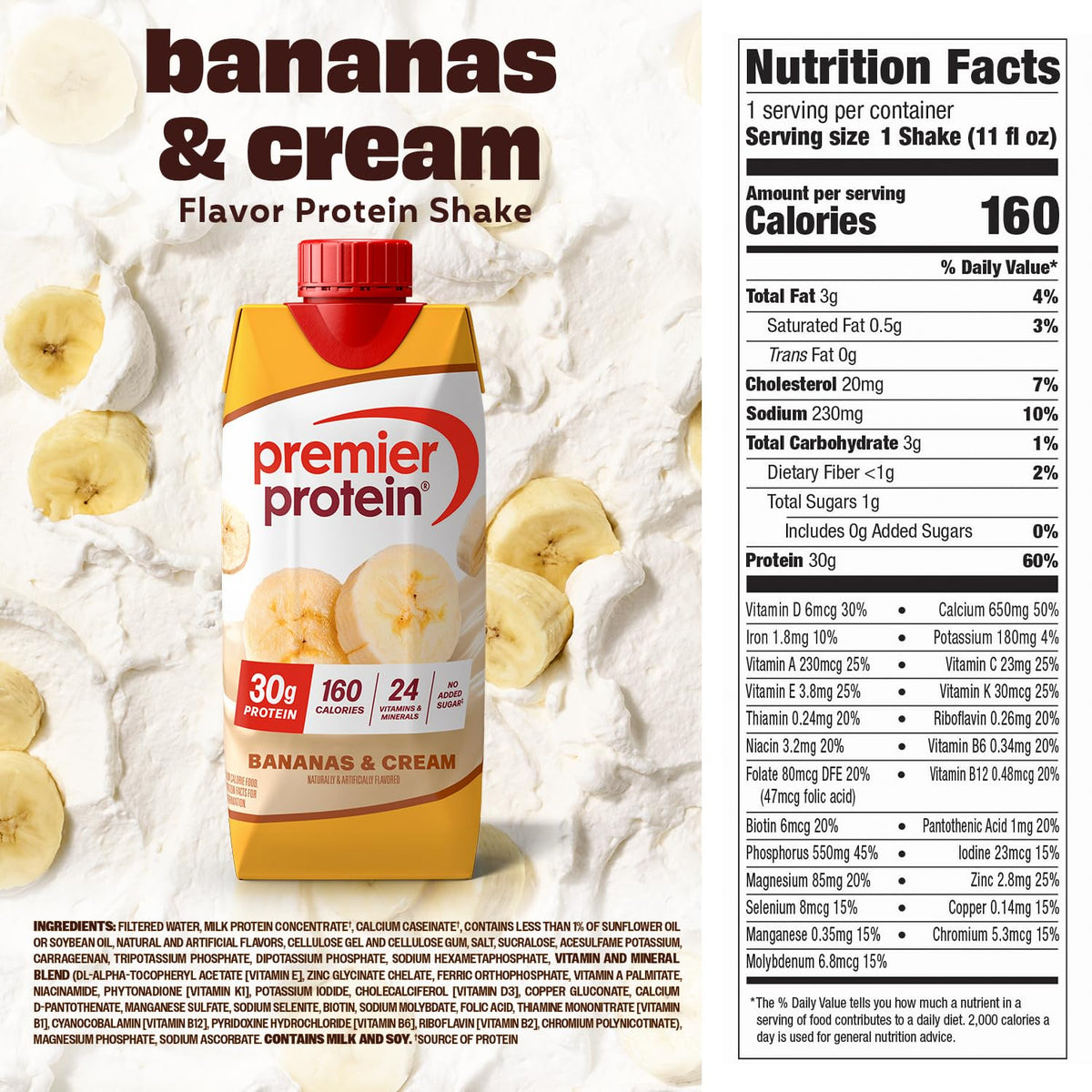 Premier Protein Shake, Liquid, Chocolate Peanut Butter, 30g Protein, Bottle, Gluten Free, 11 fl oz, 12 Pack
