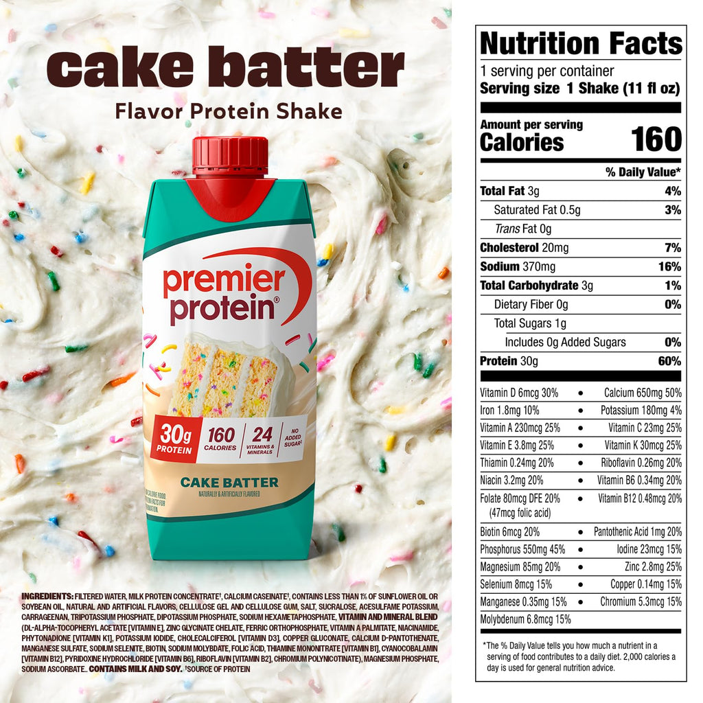Premier Protein Shake, Liquid, Chocolate Peanut Butter, 30g Protein, Bottle, Gluten Free, 11 fl oz, 12 Pack
