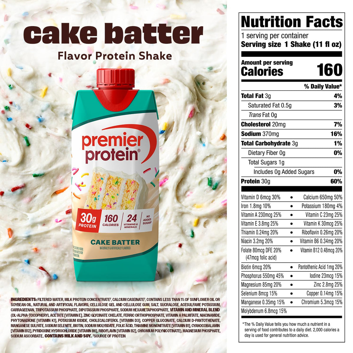 Premier Protein Shake, Liquid, Chocolate Peanut Butter, 30g Protein, Bottle, Gluten Free, 11 fl oz, 12 Pack