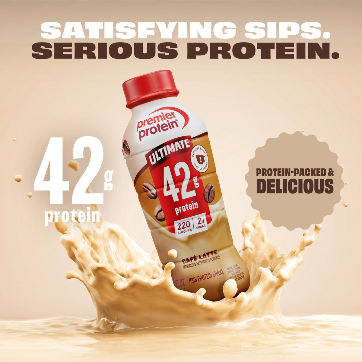 Premier Protein ULTIMATE 42g High Protein Shake, Chocolate, 12 Pack