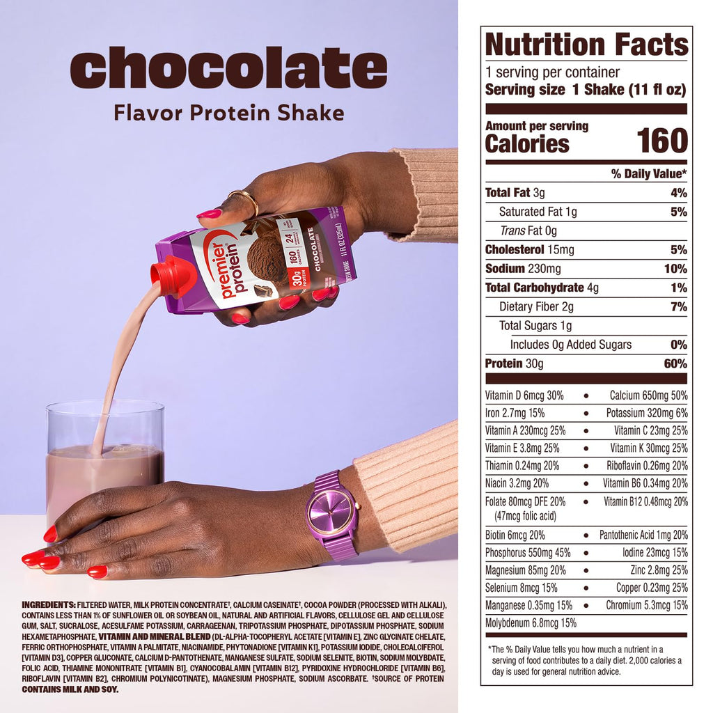 Premier Protein Shake, Liquid, Chocolate Peanut Butter, 30g Protein, Bottle, Gluten Free, 11 fl oz, 12 Pack
