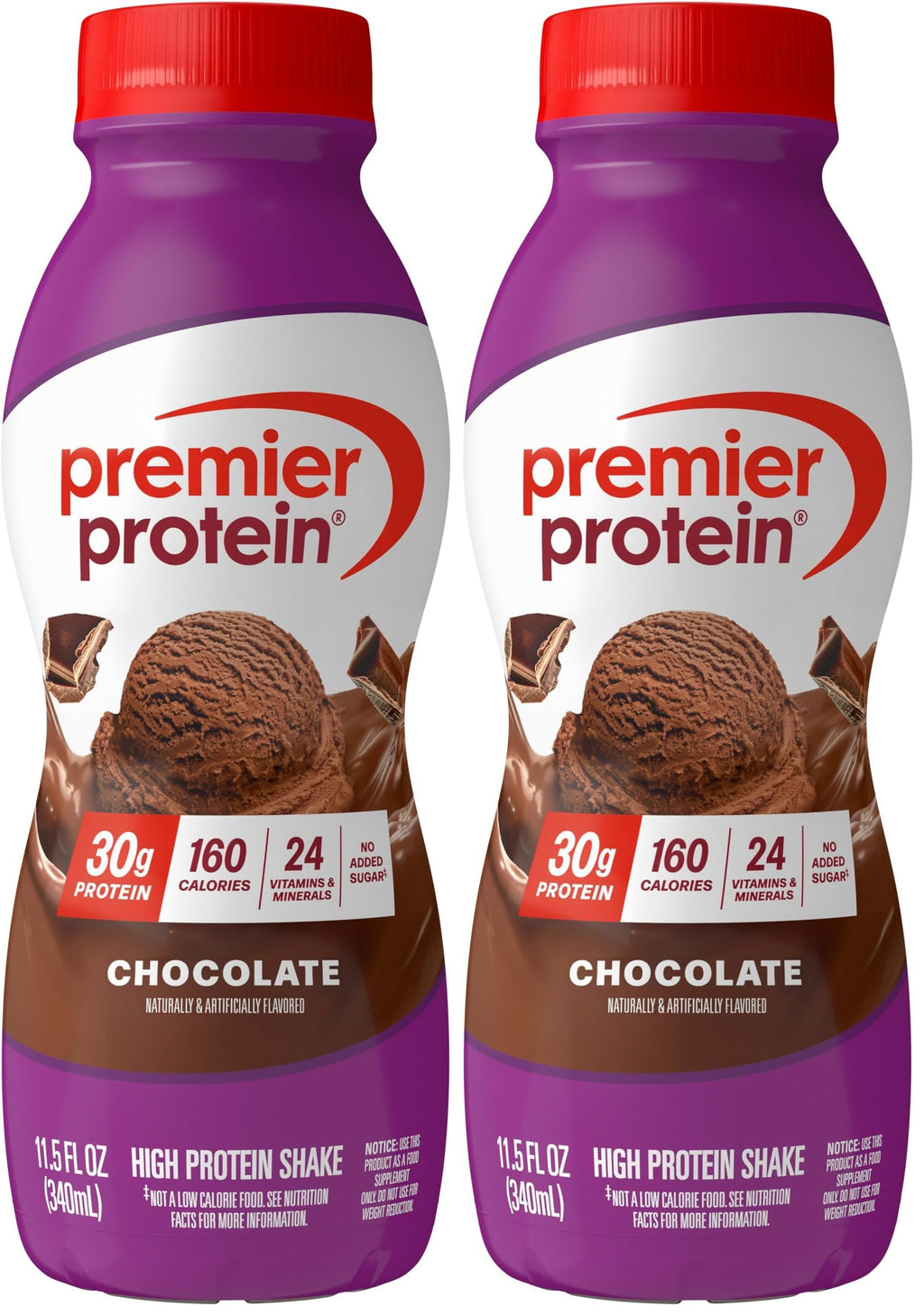 Premier Protein 30g High Protein Shake, Chocolate, 12 Pack