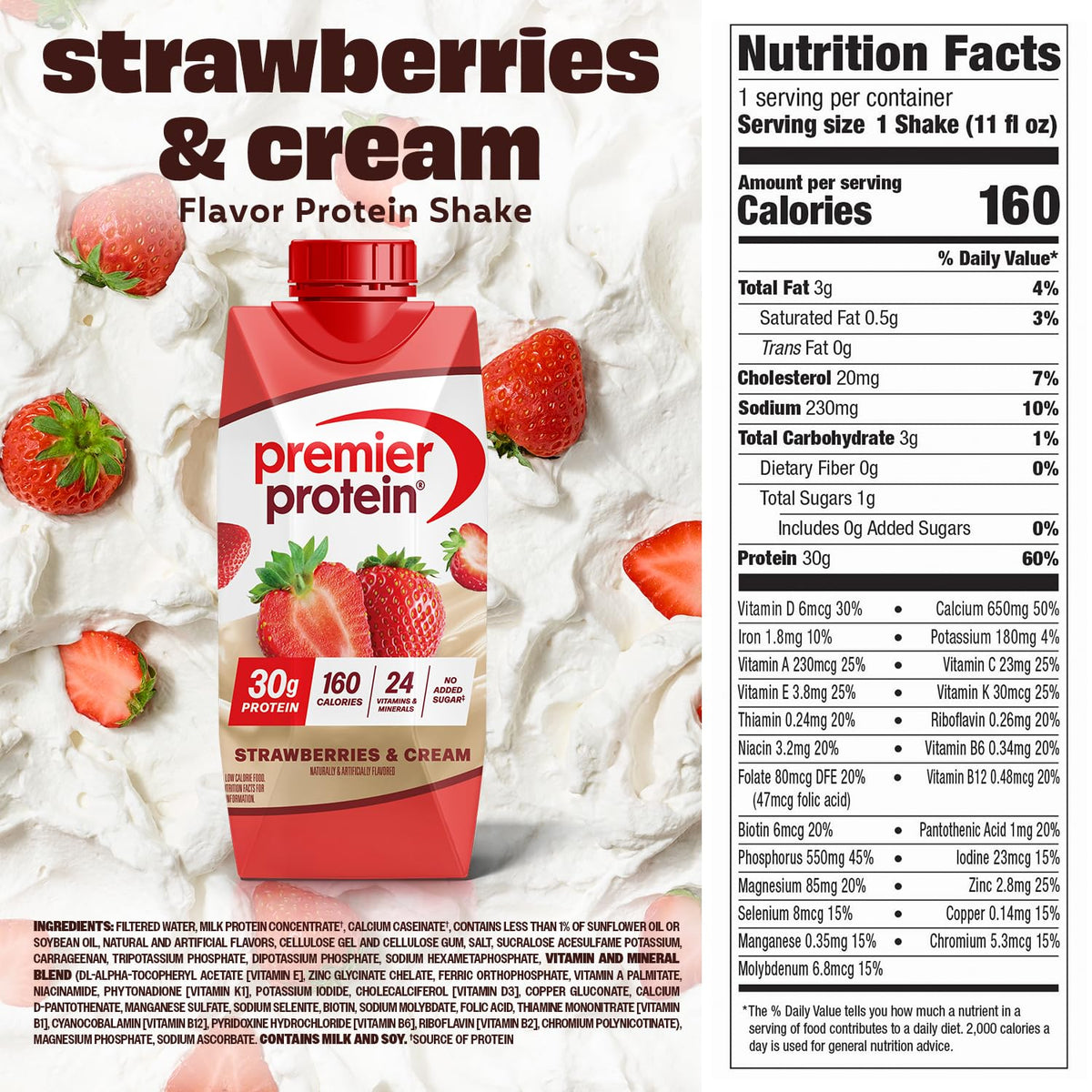 Premier Protein Shake, Liquid, Chocolate Peanut Butter, 30g Protein, Bottle, Gluten Free, 11 fl oz, 12 Pack