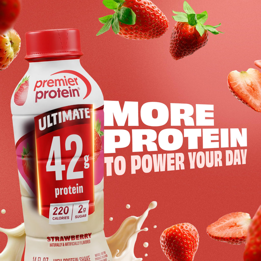 Premier Protein ULTIMATE 42g High Protein Shake, Chocolate, 12 Pack