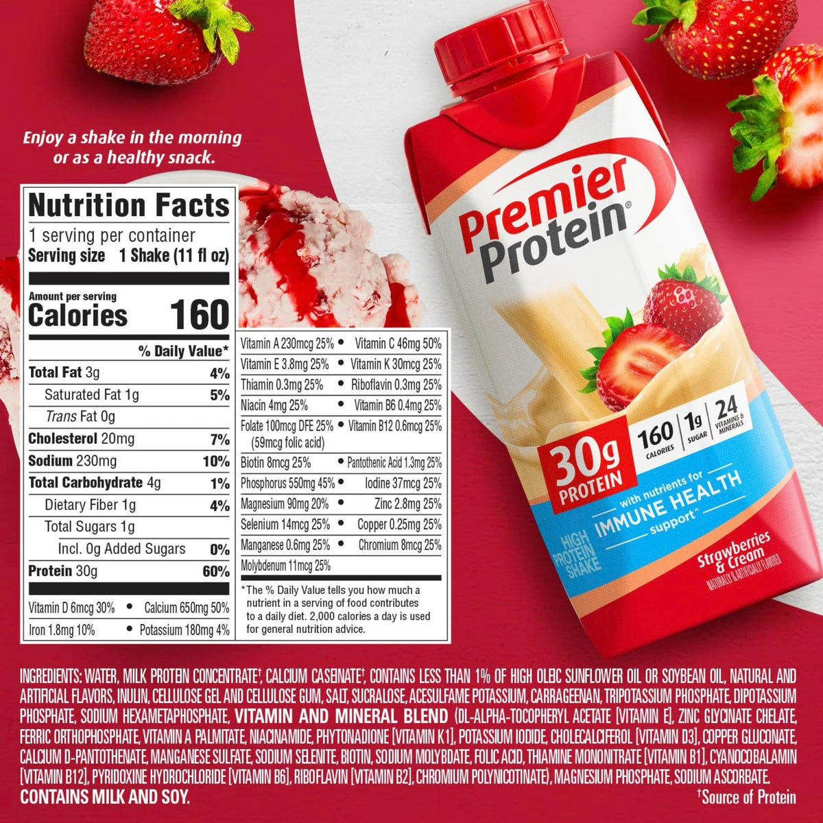 Premier Protein Shake, Liquid, Chocolate Peanut Butter, 30g Protein, Bottle, Gluten Free, 11 fl oz, 12 Pack
