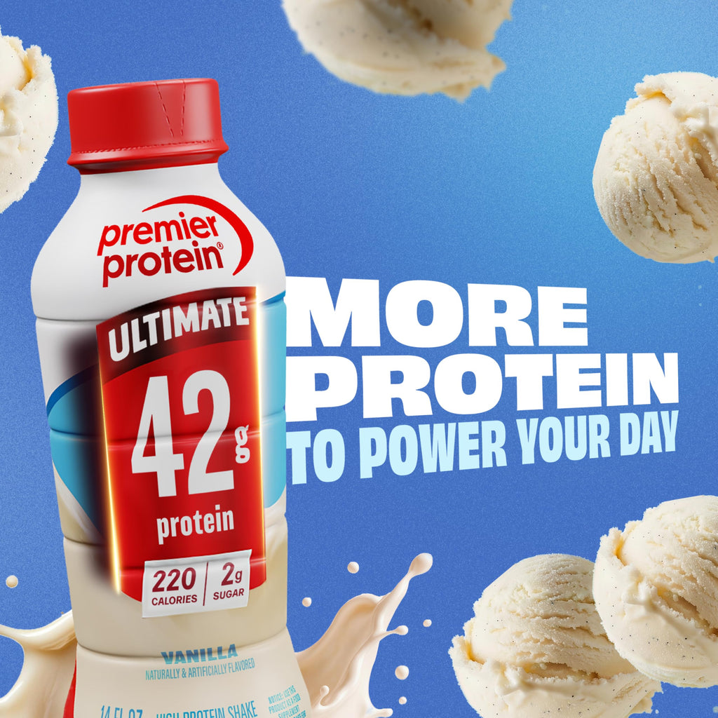 Premier Protein ULTIMATE 42g High Protein Shake, Chocolate, 12 Pack